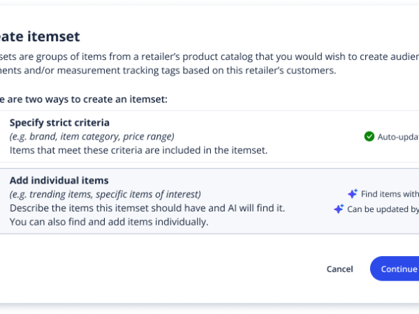 Intent-Based Itemset Builder